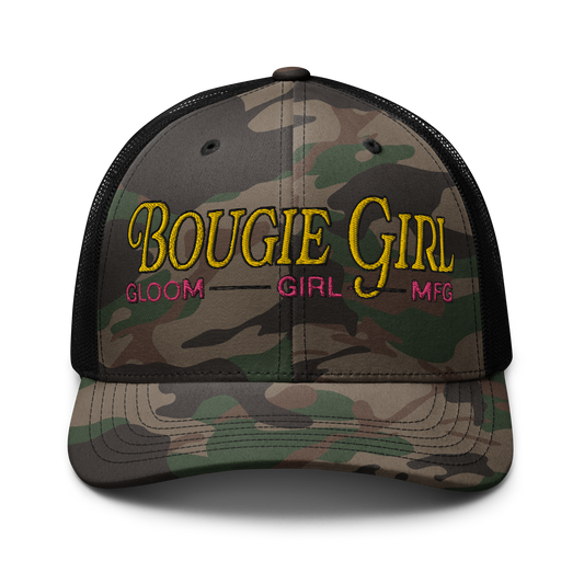 BOUGIE GIRL in DISGUISE Camouflage trucker hat