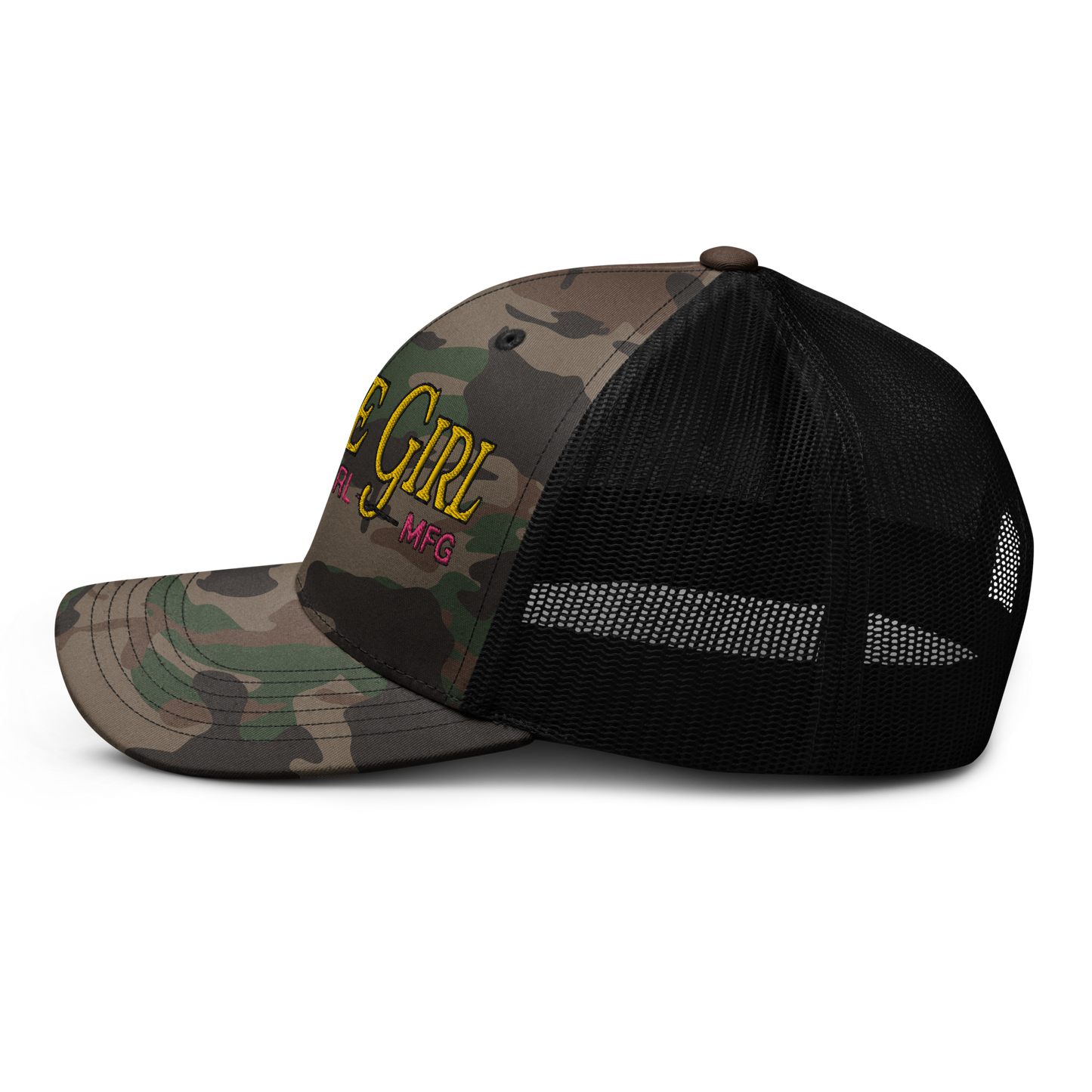 BOUGIE GIRL in DISGUISE Camouflage trucker hat