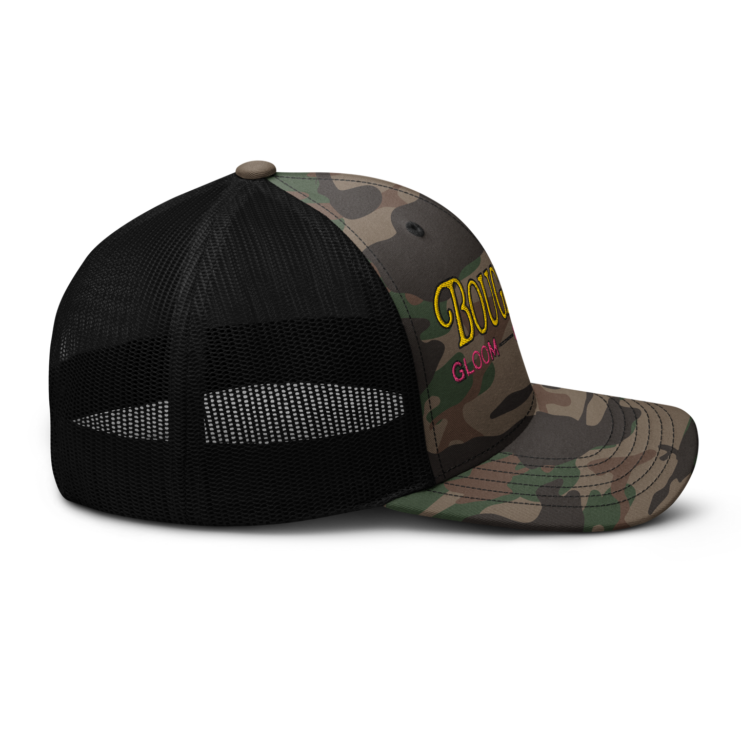 BOUGIE GIRL in DISGUISE Camouflage trucker hat