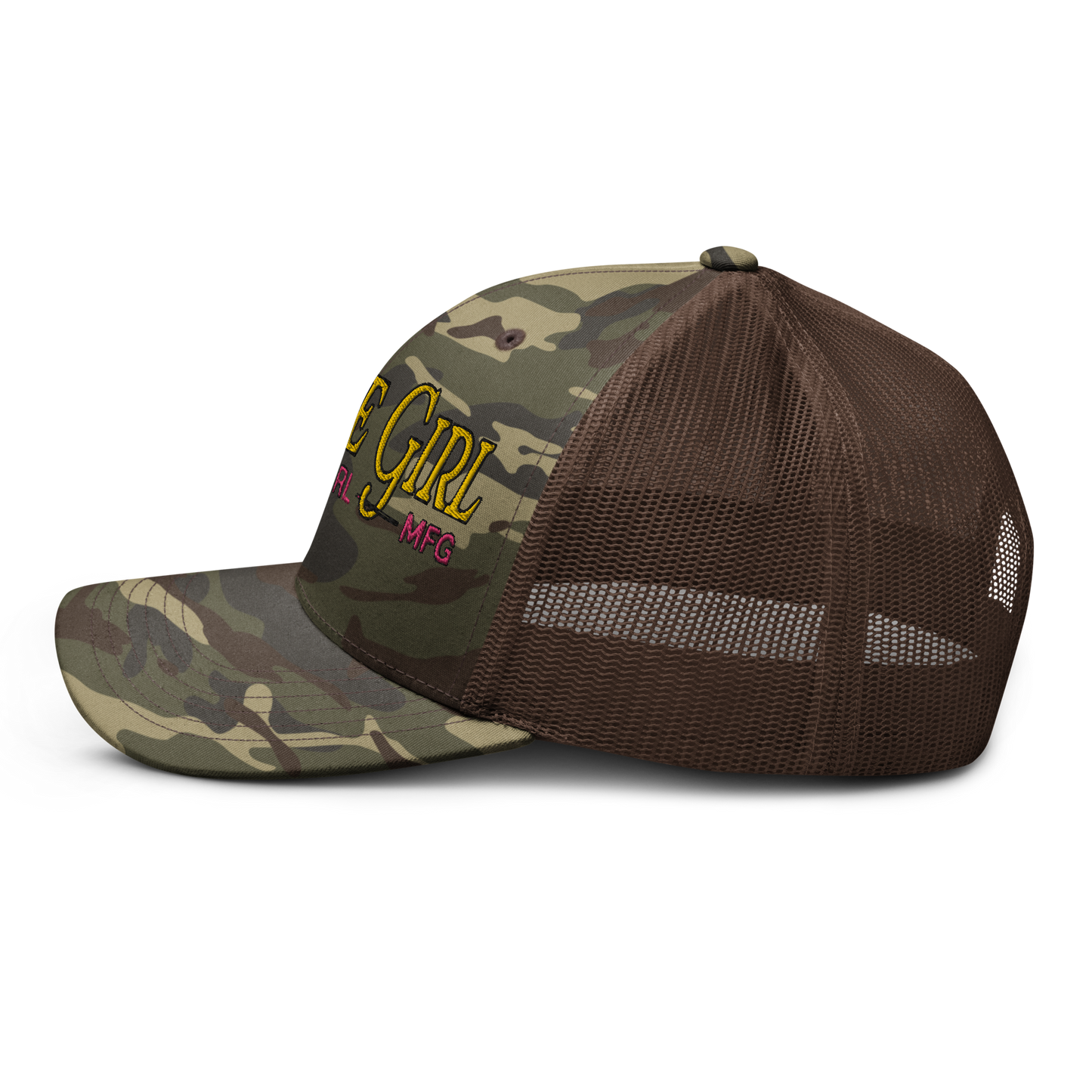 BOUGIE GIRL in DISGUISE Camouflage trucker hat