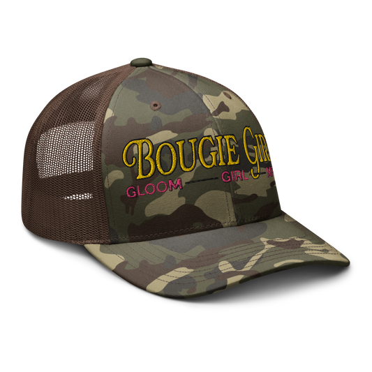 BOUGIE GIRL in DISGUISE Camouflage trucker hat