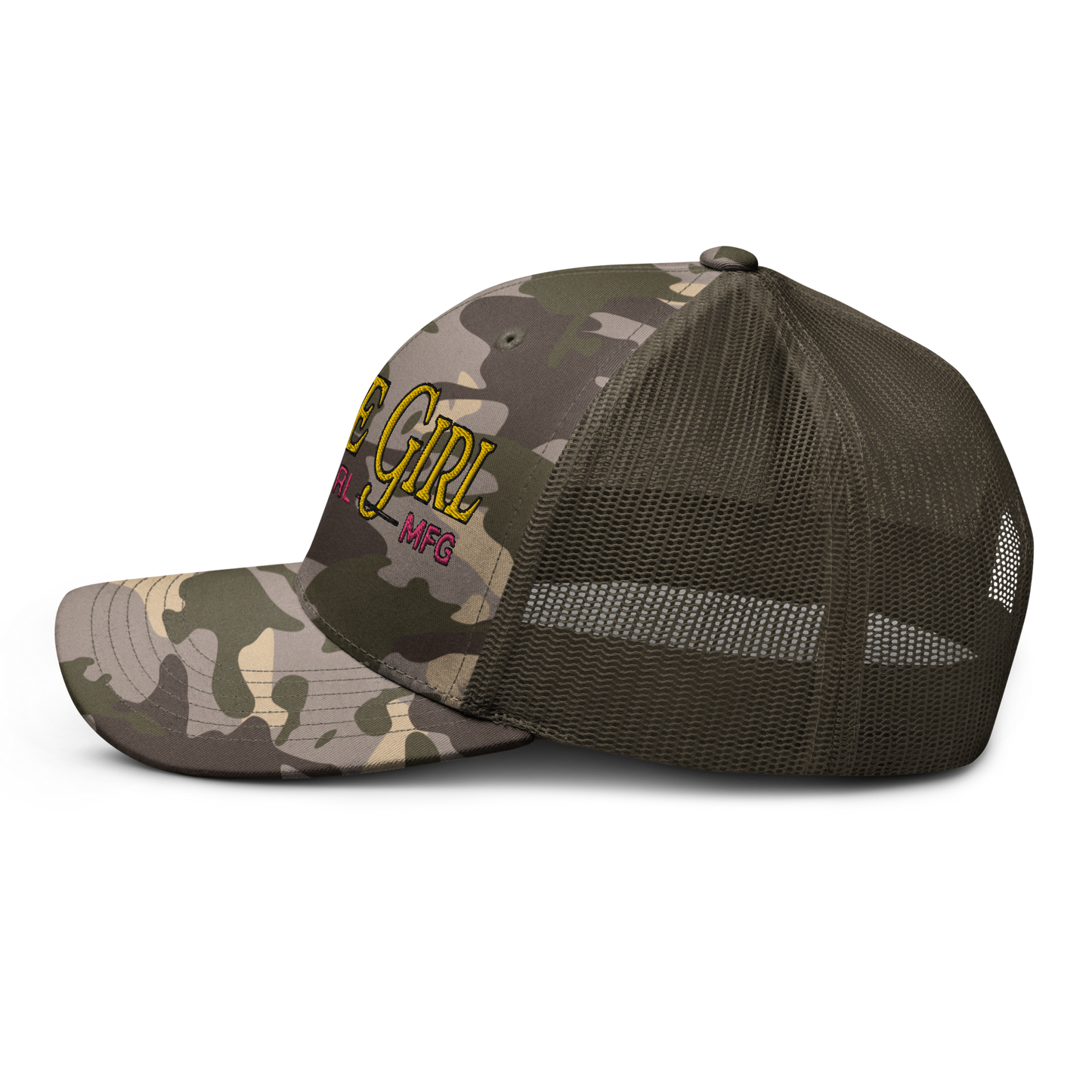 BOUGIE GIRL in DISGUISE Camouflage trucker hat