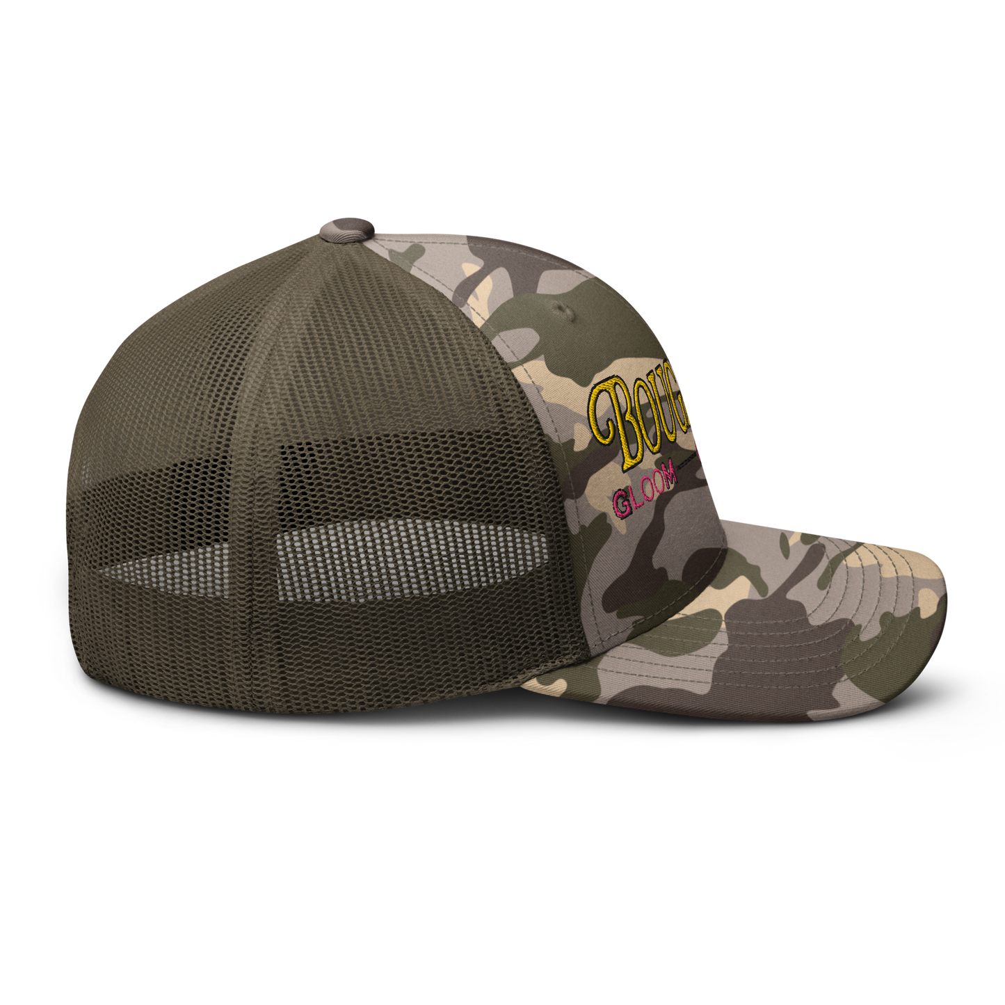 BOUGIE GIRL in DISGUISE Camouflage trucker hat